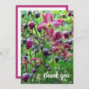 Pretty Flowers & Buds Photo Graduation Thank You Announcement
