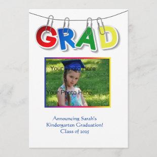 Primary Grad Text Photo Announcement