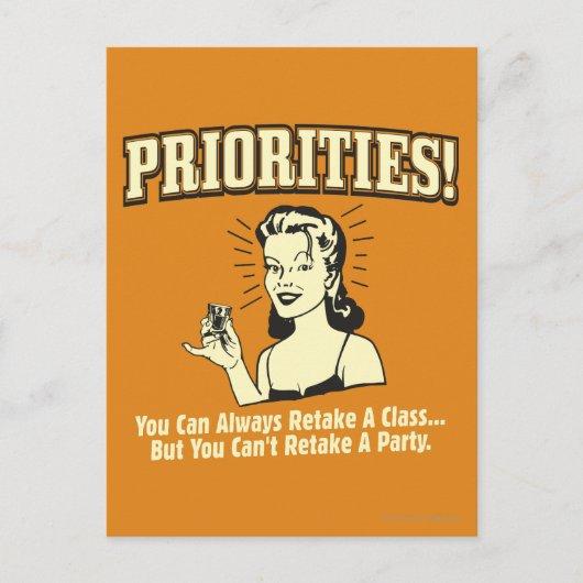 Priorities: You Can Always Retake a Class Postcard