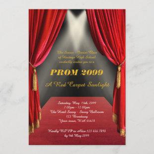 Prom Senior-Junior, Gatsby style, Red Carpet Night Invitation
