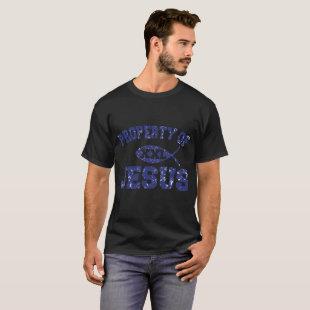 Property Of Jesus xxl Fish Christian Religious Cle T-Shirt