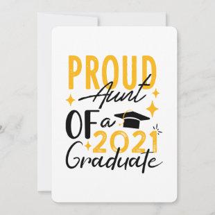 Proud Aunt of a 2021 graduate Greeting card