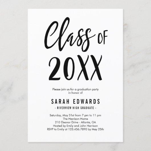 Proudly Brushed EDITABLE COLOR Graduation Party Invitation