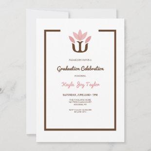 Psychologist Graduation Invitation Pink