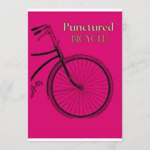 Punctured Bicycle Party Invitation