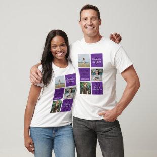Purple 3-Photo Fun Boxes Class Year T-Shirt