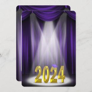 Purple and Gold 2024 Commencement Invite