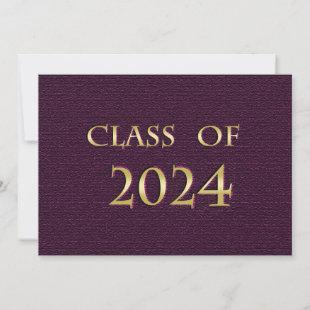 Purple and Gold Class of 2024 Card