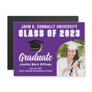 Purple Graduate Photo Custom Graduation Magnent