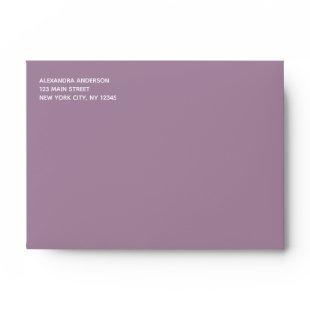 Purple Lavender Simple Minimalist Colored Envelope