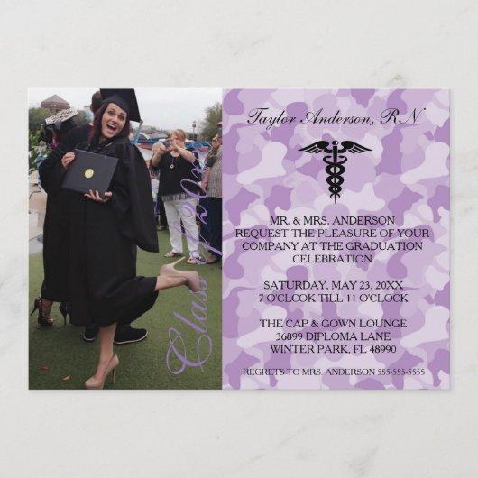 Purple Medical RN School Graduation Announcement
