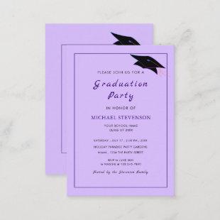 Purple Personalized Graduation Party Invitation