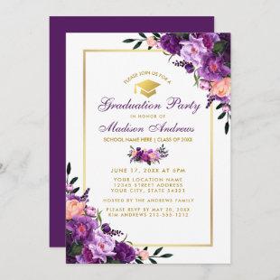 Purple Ultra Violet Graduation Party Invite P