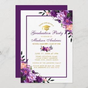 Purple Ultra Violet Graduation Party Invite PFP