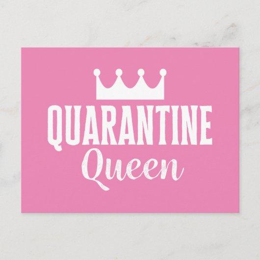 Quarantine Queen 2020 Pink Girly Virus Postcard