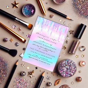 Quinceanera Sweet 16th Purple Holographic Dress Invitation
