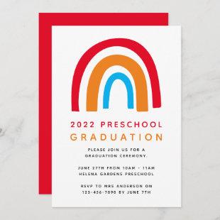 Rainbow Preschool Graduation Invitation