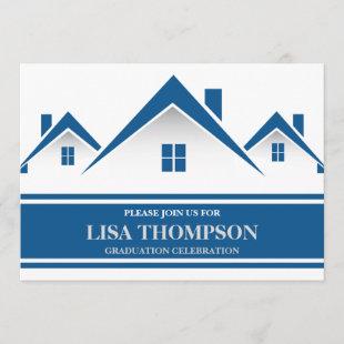 Real Estate House Graduation Invitation Card