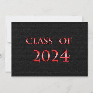 Red and Black Class of 2024 Card