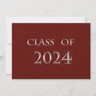 Red and Silver Class of 2024 Card