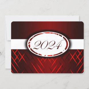 Red and White Class of 2024 Invitations
