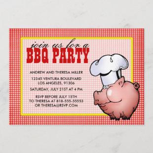 Red BBQ Party Invitation
