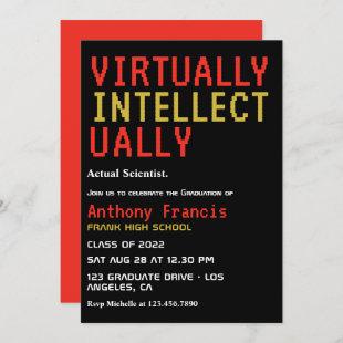Red, Black and Gold Virtual Graduate Party Invitation