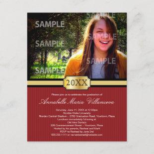 Red Buckle Band Graduation Announcement