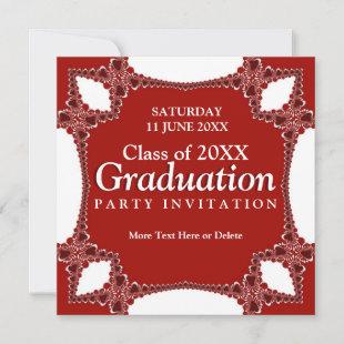 Red Regalia Graduation Invitation