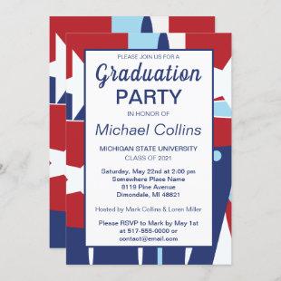 Red White and Blue Party Invitation