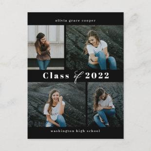 Refined Collage EDITABLE COLOR Graduation Postcard