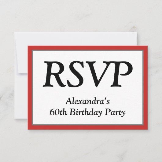 Respectable, Clean and Elegant "RSVP" Card