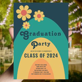 Retro Class of 2024 Graduation Party Invitation