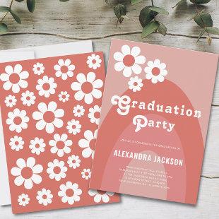 Retro Graduation Party simple Daisy Invitation