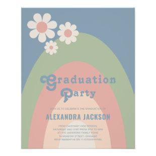 Retro Pastel Graduation Party Flyer