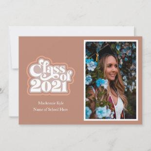 Retro Pink Modern Class Of 2021  Announcement