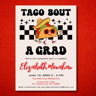 Retro Taco Bout A Grad Fiesta Graduation Invitation