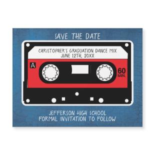 Retro Tape Graduation Song Mix Save The Date