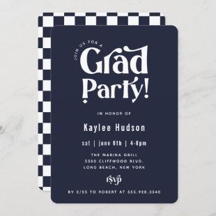 Retro Type Graduation Party Invitation
