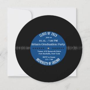 Retro Vinyl Record | Modern Chic Graduation Invite