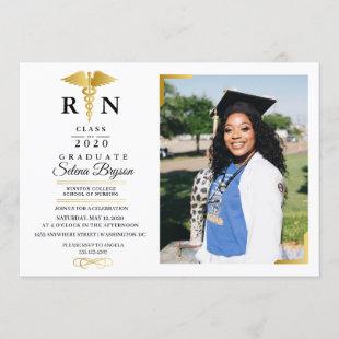 RN Nurse Graduation Announcement Photo Card