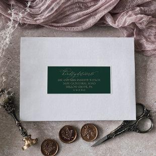 Romantic Gold and Green Guest Address Labels