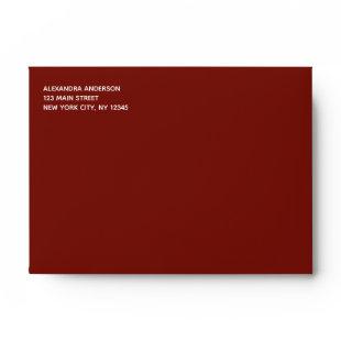 Romantic Red Simple Minimalist Colored Envelope