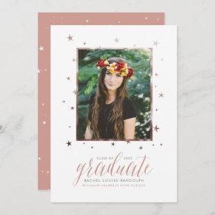 Rose In the Stars Photo Graduation Announcement
