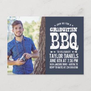 Rustic BBQ Graduation Party Invitation