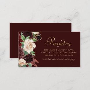 Rustic Bloom | Terracotta and Marsala Red Website Enclosure Card