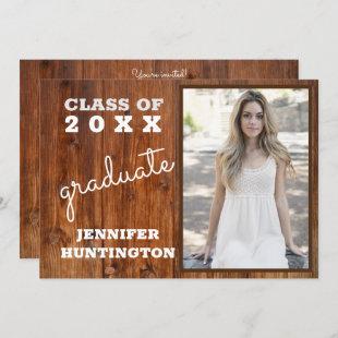 Rustic Country Photo 2024 Graduation Party Invitation