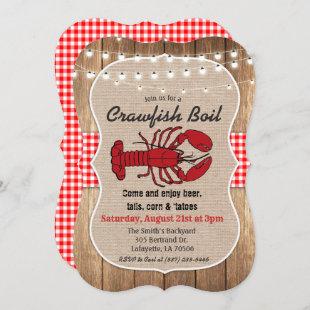 Rustic Crawfish Boil Invitation