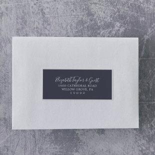 Rustic Earth Navy Coordinate Guest Address Labels