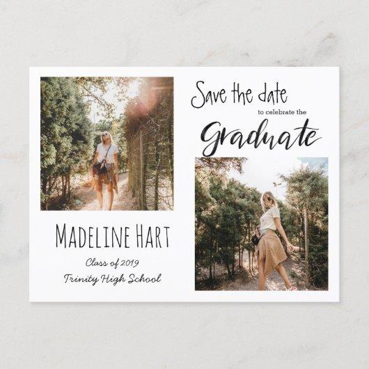 Rustic | Graduate | Save The Date | Country Photo Announcement Postcard
